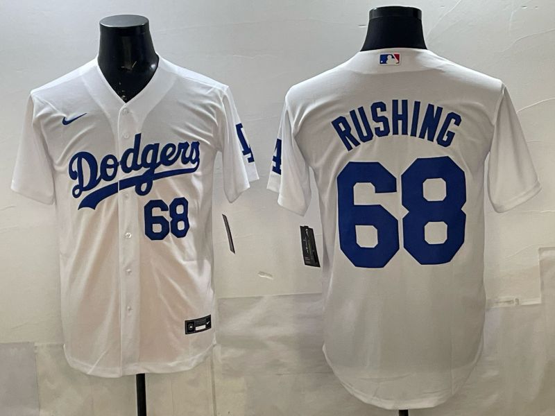 Men Los Angeles Dodgers #68 Rushing White Game 2026 Nike MLB Jersey 003->los angeles dodgers->MLB Jersey